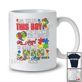 Personalized Custom Name Boy Have A Piece Of My Heart Mom; Joyful Mother's Day Autism Puzzle T-Shirt