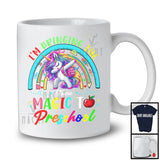 Personalized Custom Name Bringing The Magic To Preschool, Lovely First Day Of School Unicorn, Rainbow T-Shirt