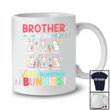 Personalized Custom Name Brother Of The Most Awesome Bunnies; Lovely Easter Bunny Family T-Shirt