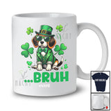 Personalized Custom Name Bruh Beagle; Joyful St. Patrick's Day Beagle Leprechaun Shamrocks T-Shirt