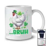 Personalized Custom Name Bruh Chicken; Joyful St. Patrick's Day Chicken Leprechaun Shamrocks T-Shirt