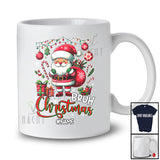 Personalized Custom Name Bruh Christmas; Adorable X-mas Snowing Ornament Santa T-Shirt