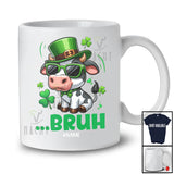 Personalized Custom Name Bruh Cow; Joyful St. Patrick's Day Cow Leprechaun Shamrocks T-Shirt