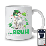 Personalized Custom Name Bruh Goat; Joyful St. Patrick's Day Goat Leprechaun Shamrocks T-Shirt
