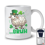 Personalized Custom Name Bruh Sheep; Joyful St. Patrick's Day Sheep Leprechaun Shamrocks T-Shirt