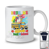 Personalized Custom Name Bruh We Back to School; Lovely Unicorn On School Bus; Students T-Shirt