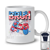 Personalized Custom Name Bruh; Awesome 4th of July Game Controller; Gamer Patriotic T-Shirt