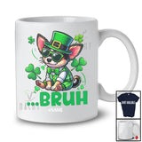 Personalized Custom Name Bruh; Joyful St. Patrick's Day Chihuahua Leprechaun Shamrocks T-Shirt