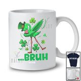 Personalized Custom Name Bruh; Joyful St. Patrick's Day Dabbing Flamingo Leprechaun Shamrocks T-Shirt