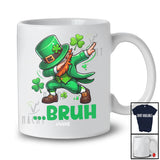 Personalized Custom Name Bruh; Joyful St. Patrick's Day Dabbing Leprechaun Shamrocks T-Shirt