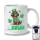 Personalized Custom Name Bruh; Joyful St. Patrick's Day Dachshund Leprechaun Shamrocks T-Shirt