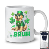 Personalized Custom Name Bruh; Joyful St. Patrick's Day Golden Retriever Leprechaun Shamrocks T-Shirt