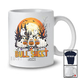 Personalized Custom Name Bull Sheet; Humorous Halloween Moon Three Boo Ghost Cows; Farmer T-Shirt