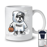 Personalized Custom Name Bulldog Boo Ghost Cosplay; Lovely Halloween Animal Sunglasses; Family T-Shirt