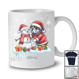 Personalized Custom Name Bulldog Build Snowman; Lovely Snow Santa Bulldog; Family T-Shirt
