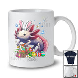 Personalized Custom Name Bunny Axolotl With Easter Egg Basket; Fantastic Easter Eggs Hunt T-Shirt