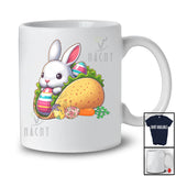 Personalized Custom Name Bunny Eating Taco; Lovely Easter Taco Egg Hunting; Family T-Shirt