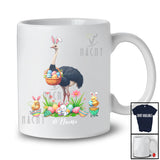 Personalized Custom Name Bunny Ostrich Hunting Eggs Basket; Lovely Easter Bunnies Egg Hunt T-Shirt