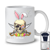 Personalized Custom Name Bunny Pirate Skull; Amazing Easter Egg Basket Hunt; Family T-Shirt