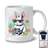 Personalized Custom Name Bunny Playing Video Game; Lovely Easter Egg Gaming Gamer T-Shirt
