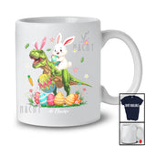 Personalized Custom Name Bunny Ridding T-Rex; Amazing Easter Eggs Hunting; Family T-Shirt