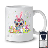 Personalized Custom Name Bunny Sugar Skull; Lovely Easter Eggs Basket Gnomes; Family T-Shirt