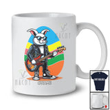 Personalized Custom Name Bunny Sunglasses Rock Bass Guitar; Amazing Easter Egg Vintage Retro T-Shirt