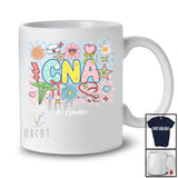 Personalized Custom Name CNA; Lovely Back To School Flowers Coquette Nurse Nursing T-Shirt