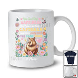 Personalized Custom Name Can't Buy Happiness But Can Buy A Capybara; Lovely Floral Animal T-Shirt