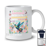 Personalized Custom Name Can't Buy Happiness But Can Buy A Hummingbird; Lovely Floral Animal T-Shirt
