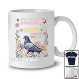 Personalized Custom Name Can't Buy Happiness But Can Buy A Pigeon; Lovely Floral Animal T-Shirt