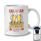 Personalized Custom Name Canadian Drinking Team; Cheerful 4th Of July Eagle Beer; Patriotic T-Shirt
