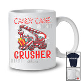 Personalized Custom Name Candy Cane Crusher; Joyful Christmas Crane Truck Cosplay; Boys Family T-Shirt