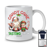 Personalized Custom Name Candy Cane Tasting Crew; Adorable Christmas Santa ELF; Family T-Shirt