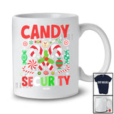 Personalized Custom Name Candy Security; Humorous Christmas Candy Cane; Family T-Shirt
