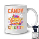Personalized Custom Name Candy Security; Humorous Halloween Pumpkin Candy; Family T-Shirt