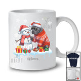 Personalized Custom Name Cane Corso Build Snowman; Lovely Snow Santa Cane Corso; Family T-Shirt