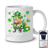 Personalized Custom Name Capybara Leprechaun Glasses; Amusing St. Patrick's Day Shamrock T-Shirt