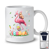 Personalized Custom Name Capybara Ridding Flamingo; Amazing Easter Eggs Hunting; Family T-Shirt