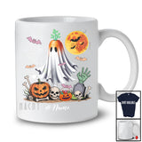 Personalized Custom Name Carrot Wearing Ghost Boo Costume; Creepy Halloween Fruit Vegan T-Shirt