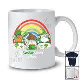 Personalized Custom Name Cashier Squad; Joyful St. Patrick's Day Three Gnomes; Rainbow T-Shirt