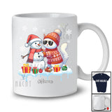 Personalized Custom Name Cat Build Snowman; Lovely Snow Santa Cat; Family T-Shirt
