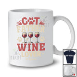 Personalized Custom Name Cat Father Wine Lover; Humorous Father's Day Drinking Drunker; Family T-Shirt