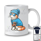 Personalized Custom Name Cat I Love Dad; Lovely Father's Day Cat Tattooed on Hand T-Shirt