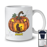 Personalized Custom Name Cat In Plaid Pumpkin; Creepy Halloween Animal Family T-Shirt
