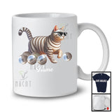 Personalized Custom Name Kitten Playing Petanque, Humorous Kitten Sport Player, Matching Team T-Shirt