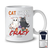 Personalized Custom Name Cat Sheet Crazy; Humorous Halloween Boo Ghost Cat Owner T-Shirt