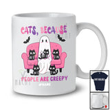 Personalized Custom Name Cats Because People Creepy; Lovely Halloween Ghost Boo Owner T-Shirt