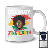 Personalized Custom Name Celebrate Juneteenth; Proud Afro Black African American Man; Family T-Shirt
