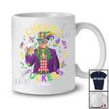 Personalized Custom Name Cheers Fuckers; Joyful Mardi Gras President Trump; Drinking Beer T-Shirt